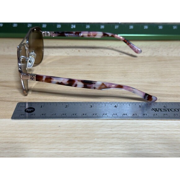 Tory Burch TY6070 32738Z 57 Rose Gold/Light Brown Gradient Mirror Sunglasses - Picture 14 of 14